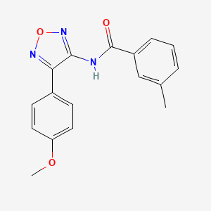 molecular formula C17H15N3O3 B11384780 N-[4-(4-methoxyphenyl)-1,2,5-oxadiazol-3-yl]-3-methylbenzamide 