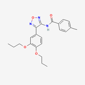 N-[4-(3,4-dipropoxyphenyl)-1,2,5-oxadiazol-3-yl]-4-methylbenzamide