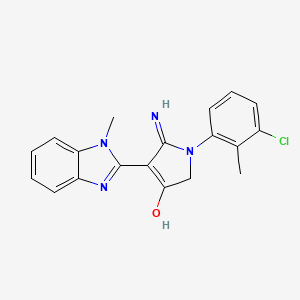 5-Amino-1-(3-chloro-2-methylphenyl)-4-(1-methyl-1H-1,3-benzodiazol-2-YL)-2,3-dihydro-1H-pyrrol-3-one