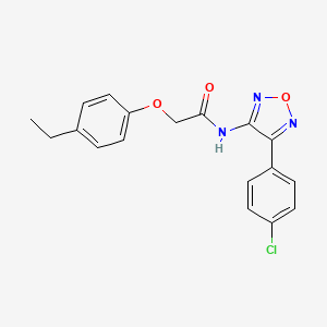 molecular formula C18H16ClN3O3 B11384815 N-[4-(4-chlorophenyl)-1,2,5-oxadiazol-3-yl]-2-(4-ethylphenoxy)acetamide 