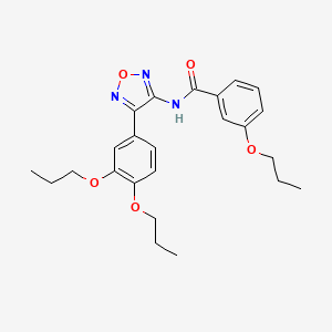 molecular formula C24H29N3O5 B11384820 N-[4-(3,4-dipropoxyphenyl)-1,2,5-oxadiazol-3-yl]-3-propoxybenzamide 