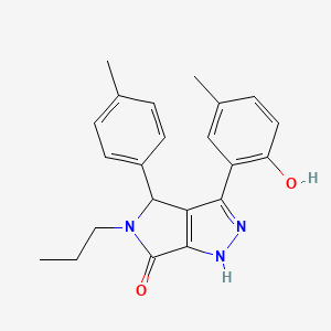 molecular formula C22H23N3O2 B11384833 3-(2-hydroxy-5-methylphenyl)-4-(4-methylphenyl)-5-propyl-4,5-dihydropyrrolo[3,4-c]pyrazol-6(1H)-one 