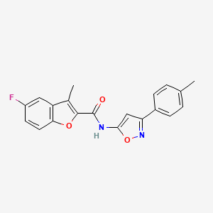 5-fluoro-3-methyl-N-[3-(4-methylphenyl)-1,2-oxazol-5-yl]-1-benzofuran-2-carboxamide