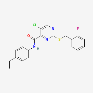 5-chloro-N-(4-ethylphenyl)-2-[(2-fluorobenzyl)sulfanyl]pyrimidine-4-carboxamide