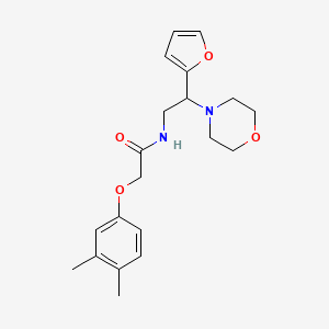 2-(3,4-dimethylphenoxy)-N-[2-(furan-2-yl)-2-(morpholin-4-yl)ethyl]acetamide