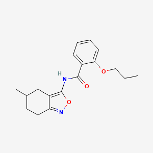 molecular formula C18H22N2O3 B11384920 N-(5-methyl-4,5,6,7-tetrahydro-2,1-benzoxazol-3-yl)-2-propoxybenzamide 