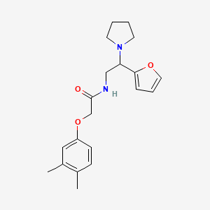 2-(3,4-dimethylphenoxy)-N-[2-(furan-2-yl)-2-(pyrrolidin-1-yl)ethyl]acetamide