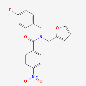 N-(4-fluorobenzyl)-N-(furan-2-ylmethyl)-4-nitrobenzamide