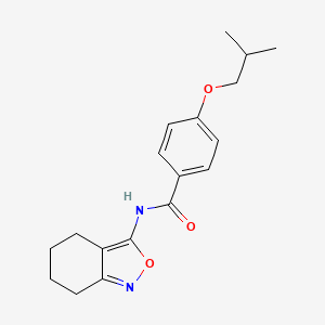 molecular formula C18H22N2O3 B11384982 4-(2-methylpropoxy)-N-(4,5,6,7-tetrahydro-2,1-benzoxazol-3-yl)benzamide 