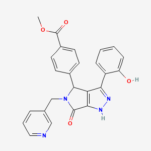 molecular formula C25H20N4O4 B11385001 Methyl 4-[3-(2-hydroxyphenyl)-6-oxo-5-(pyridin-3-ylmethyl)-1,4,5,6-tetrahydropyrrolo[3,4-c]pyrazol-4-yl]benzoate 