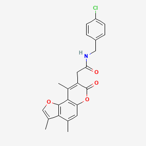 N-(4-chlorobenzyl)-2-(3,4,9-trimethyl-7-oxo-7H-furo[2,3-f]chromen-8-yl)acetamide