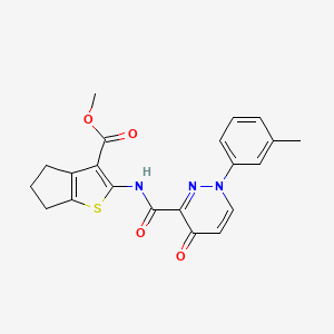 methyl 2-({[1-(3-methylphenyl)-4-oxo-1,4-dihydropyridazin-3-yl]carbonyl}amino)-5,6-dihydro-4H-cyclopenta[b]thiophene-3-carboxylate