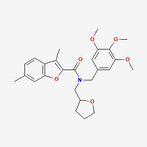 3,6-dimethyl-N-(tetrahydrofuran-2-ylmethyl)-N-(3,4,5-trimethoxybenzyl)-1-benzofuran-2-carboxamide