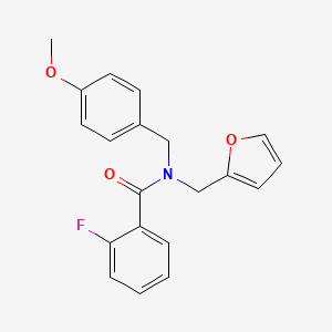 2-fluoro-N-(furan-2-ylmethyl)-N-(4-methoxybenzyl)benzamide