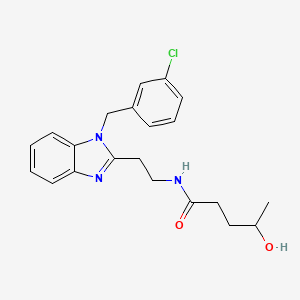 N-{2-[1-(3-chlorobenzyl)-1H-benzimidazol-2-yl]ethyl}-4-hydroxypentanamide