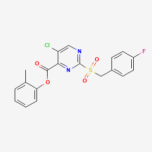 2-Methylphenyl 5-chloro-2-[(4-fluorobenzyl)sulfonyl]pyrimidine-4-carboxylate