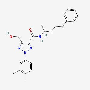 2-(3,4-dimethylphenyl)-5-(hydroxymethyl)-N-(5-phenylpentan-2-yl)-2H-1,2,3-triazole-4-carboxamide