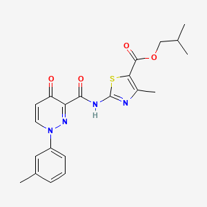 2-Methylpropyl 4-methyl-2-({[1-(3-methylphenyl)-4-oxo-1,4-dihydropyridazin-3-yl]carbonyl}amino)-1,3-thiazole-5-carboxylate