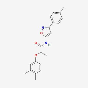 2-(3,4-dimethylphenoxy)-N-[3-(4-methylphenyl)-1,2-oxazol-5-yl]propanamide