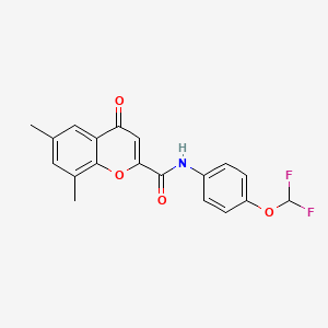 N-[4-(difluoromethoxy)phenyl]-6,8-dimethyl-4-oxo-4H-chromene-2-carboxamide