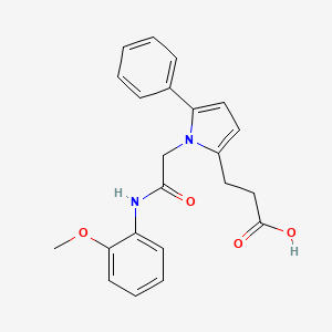 3-(1-{2-[(2-methoxyphenyl)amino]-2-oxoethyl}-5-phenyl-1H-pyrrol-2-yl)propanoic acid