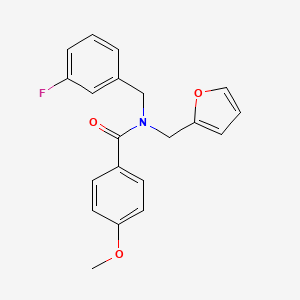 N-(3-fluorobenzyl)-N-(furan-2-ylmethyl)-4-methoxybenzamide