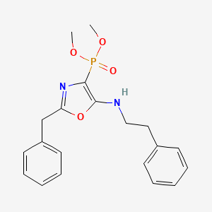 molecular formula C20H23N2O4P B11385267 Dimethyl {2-benzyl-5-[(2-phenylethyl)amino]-1,3-oxazol-4-yl}phosphonate 