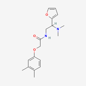 N-[2-(dimethylamino)-2-(furan-2-yl)ethyl]-2-(3,4-dimethylphenoxy)acetamide