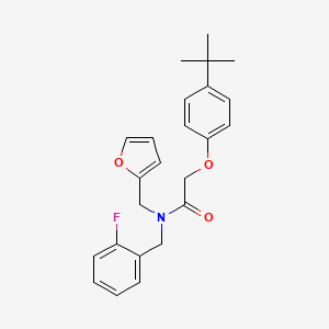 2-(4-tert-butylphenoxy)-N-(2-fluorobenzyl)-N-(furan-2-ylmethyl)acetamide