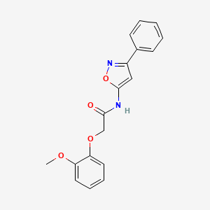 2-(2-methoxyphenoxy)-N-(3-phenyl-1,2-oxazol-5-yl)acetamide