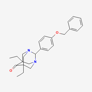 2-[4-(Benzyloxy)phenyl]-5,7-diethyl-1,3-diazatricyclo[3.3.1.1~3,7~]decan-6-one