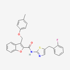 N-[5-(2-fluorobenzyl)-1,3-thiazol-2-yl]-3-[(4-methylphenoxy)methyl]-1-benzofuran-2-carboxamide