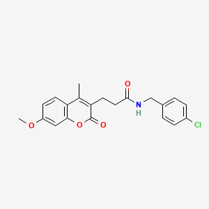 N-(4-chlorobenzyl)-3-(7-methoxy-4-methyl-2-oxo-2H-chromen-3-yl)propanamide