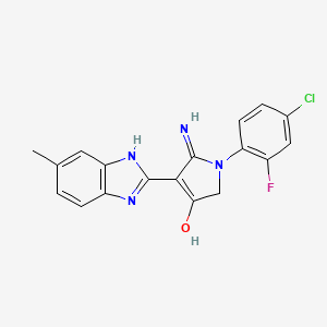 5-amino-1-(4-chloro-2-fluorophenyl)-4-(6-methyl-1H-benzo[d]imidazol-2-yl)-1H-pyrrol-3(2H)-one