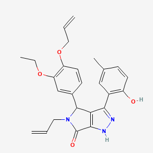 4-[3-ethoxy-4-(prop-2-en-1-yloxy)phenyl]-3-(2-hydroxy-5-methylphenyl)-5-(prop-2-en-1-yl)-4,5-dihydropyrrolo[3,4-c]pyrazol-6(1H)-one