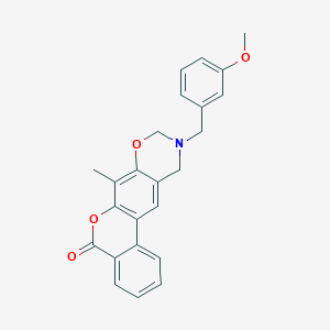 3-[(3-Methoxyphenyl)methyl]-12-methyl-2,3,4,10-tetrahydro-1,11-dioxa-3-azatetraphen-10-one