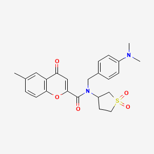 N-[4-(dimethylamino)benzyl]-N-(1,1-dioxidotetrahydrothiophen-3-yl)-6-methyl-4-oxo-4H-chromene-2-carboxamide