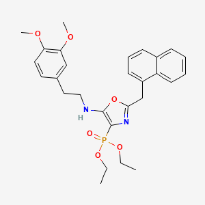 Diethyl [5-{[2-(3,4-dimethoxyphenyl)ethyl]amino}-2-(naphthalen-1-ylmethyl)-1,3-oxazol-4-yl]phosphonate