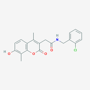 N-(2-chlorobenzyl)-2-(7-hydroxy-4,8-dimethyl-2-oxo-2H-chromen-3-yl)acetamide