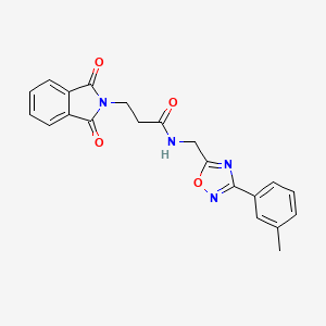 3-(1,3-dioxo-1,3-dihydro-2H-isoindol-2-yl)-N-{[3-(3-methylphenyl)-1,2,4-oxadiazol-5-yl]methyl}propanamide