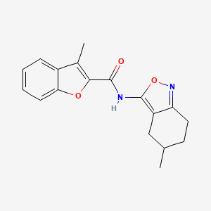 3-methyl-N-(5-methyl-4,5,6,7-tetrahydro-2,1-benzoxazol-3-yl)-1-benzofuran-2-carboxamide