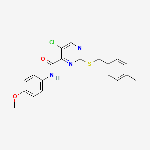 5-chloro-N-(4-methoxyphenyl)-2-[(4-methylbenzyl)sulfanyl]pyrimidine-4-carboxamide