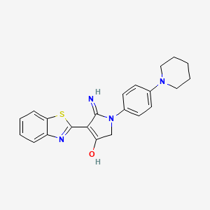 5-Amino-4-(1,3-benzothiazol-2-YL)-1-[4-(piperidin-1-YL)phenyl]-2,3-dihydro-1H-pyrrol-3-one