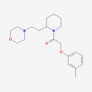 2-(3-Methylphenoxy)-1-{2-[2-(morpholin-4-yl)ethyl]piperidin-1-yl}ethanone