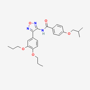 N-[4-(3,4-dipropoxyphenyl)-1,2,5-oxadiazol-3-yl]-4-(2-methylpropoxy)benzamide