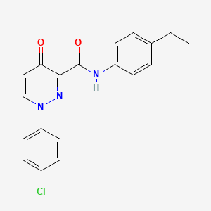 molecular formula C19H16ClN3O2 B11385450 1-(4-chlorophenyl)-N-(4-ethylphenyl)-4-oxo-1,4-dihydropyridazine-3-carboxamide 