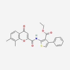 ethyl 2-{[(7,8-dimethyl-4-oxo-4H-chromen-2-yl)carbonyl]amino}-4-phenylthiophene-3-carboxylate