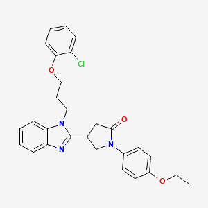 4-{1-[3-(2-chlorophenoxy)propyl]-1H-benzimidazol-2-yl}-1-(4-ethoxyphenyl)pyrrolidin-2-one