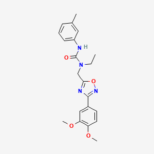 1-{[3-(3,4-Dimethoxyphenyl)-1,2,4-oxadiazol-5-yl]methyl}-1-ethyl-3-(3-methylphenyl)urea