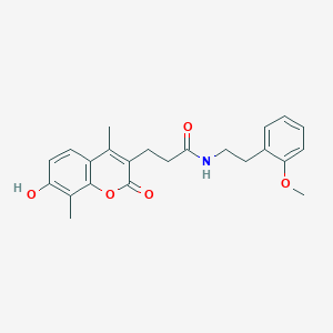 3-(7-hydroxy-4,8-dimethyl-2-oxo-2H-chromen-3-yl)-N-[2-(2-methoxyphenyl)ethyl]propanamide